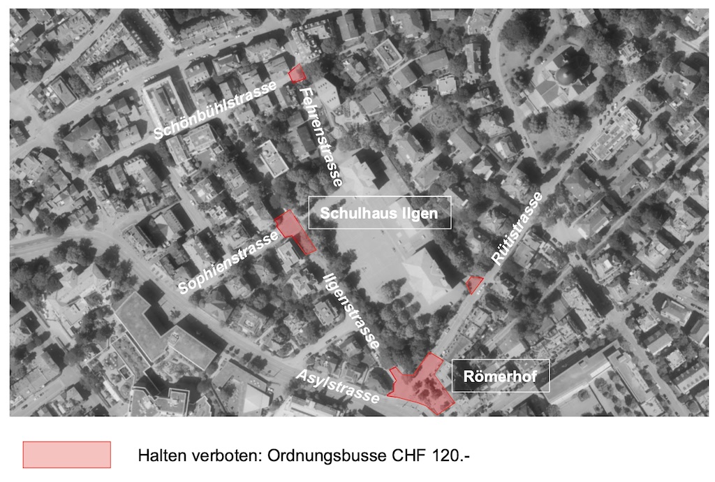 Karte der Ein- und Ausstiegszonen